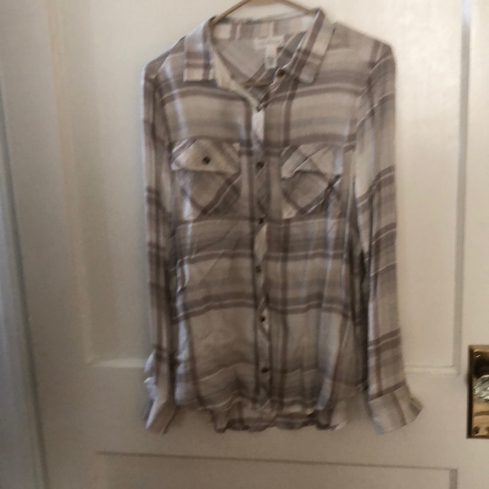 Tillys Full Tilt  Long Sleeve Plaid Button Up
